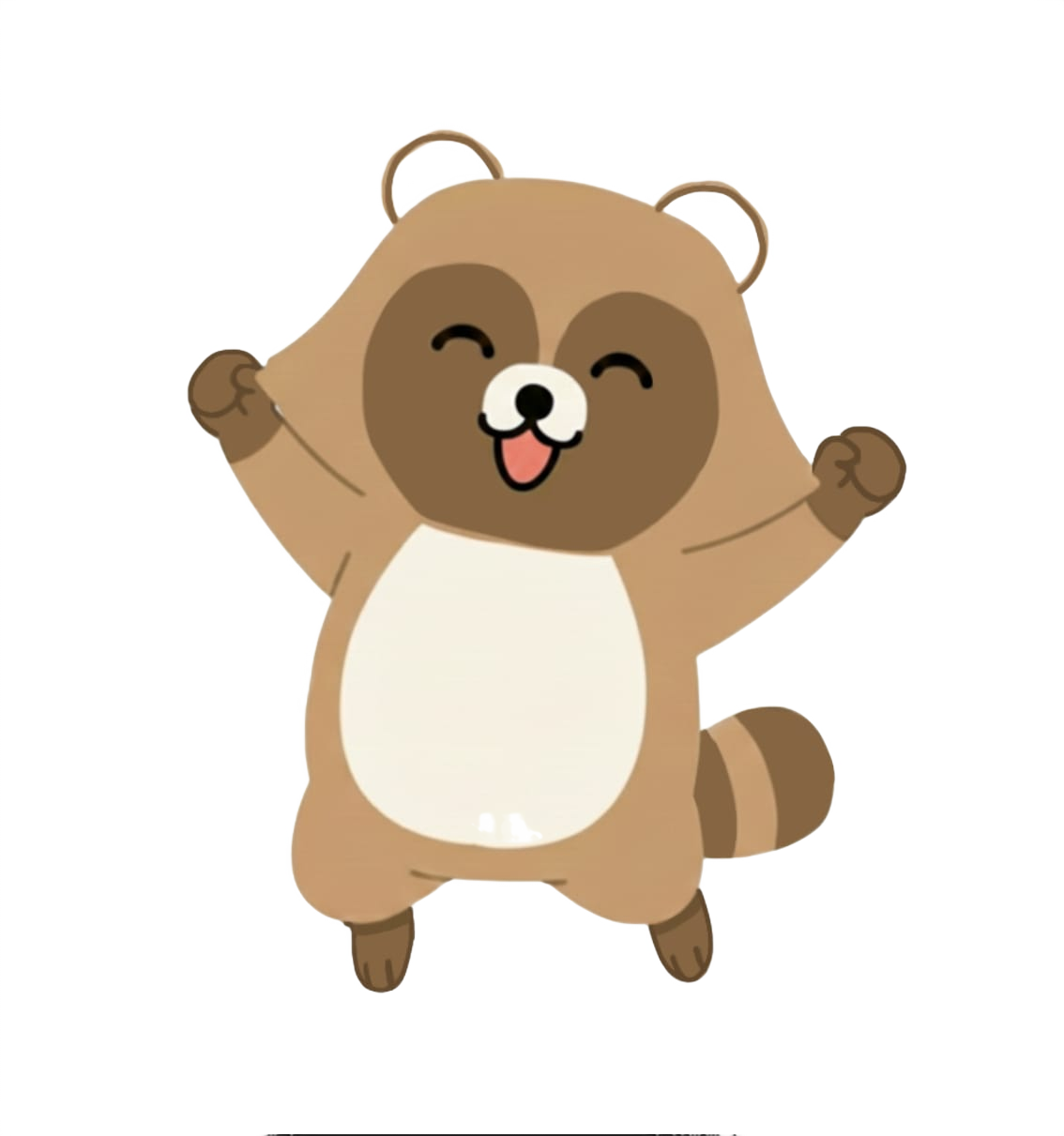 Happy Tanuki celebrating