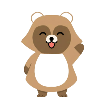 Tanuki waving